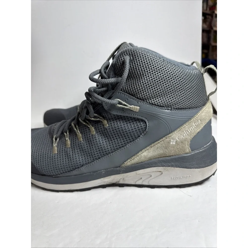 Columbia men's tech light blue gray hiking‎ Shoe Boot Waterproof Size 14